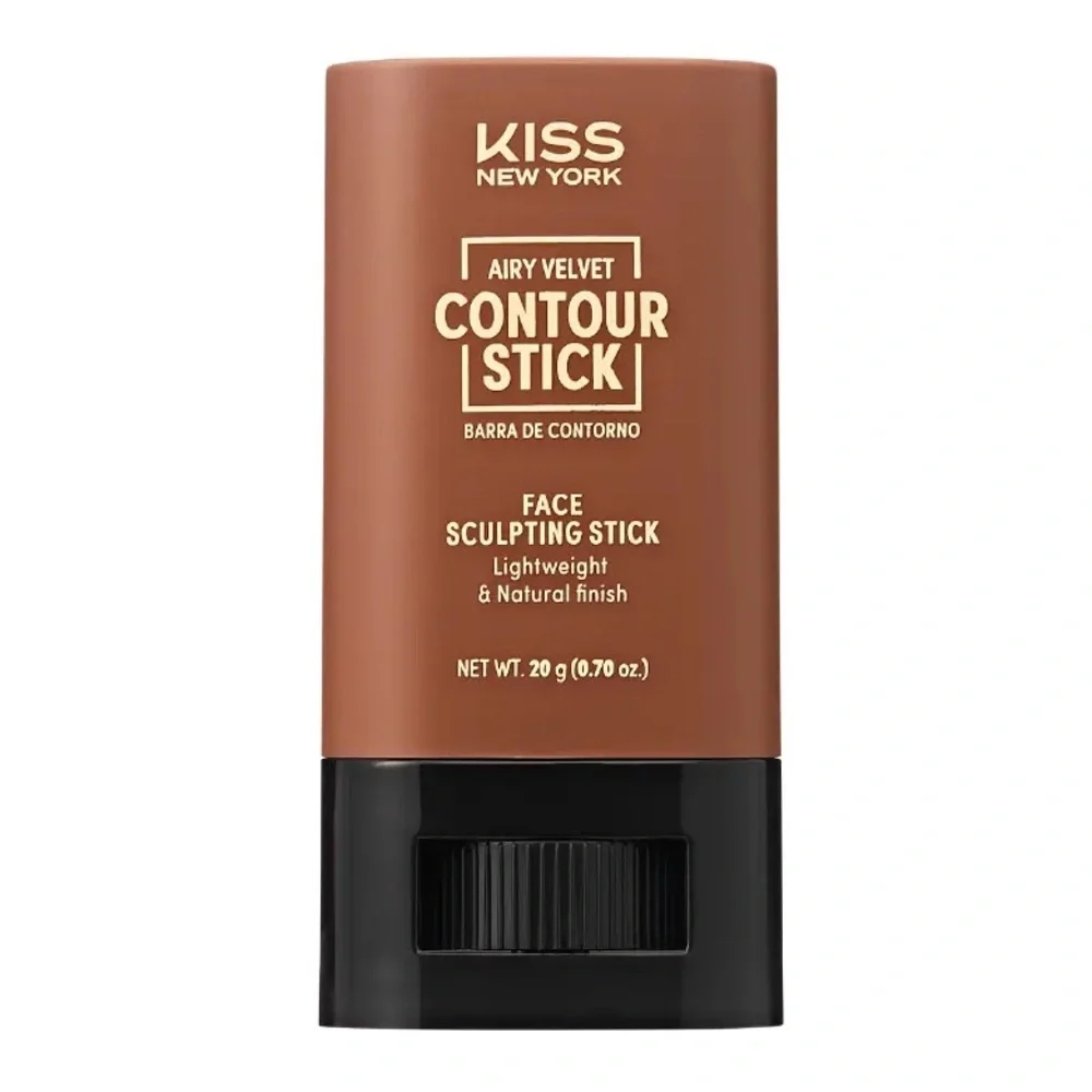 Kiss New York 06 Rich Airy Velvet Contour Stick- cool neutral undertone, tan